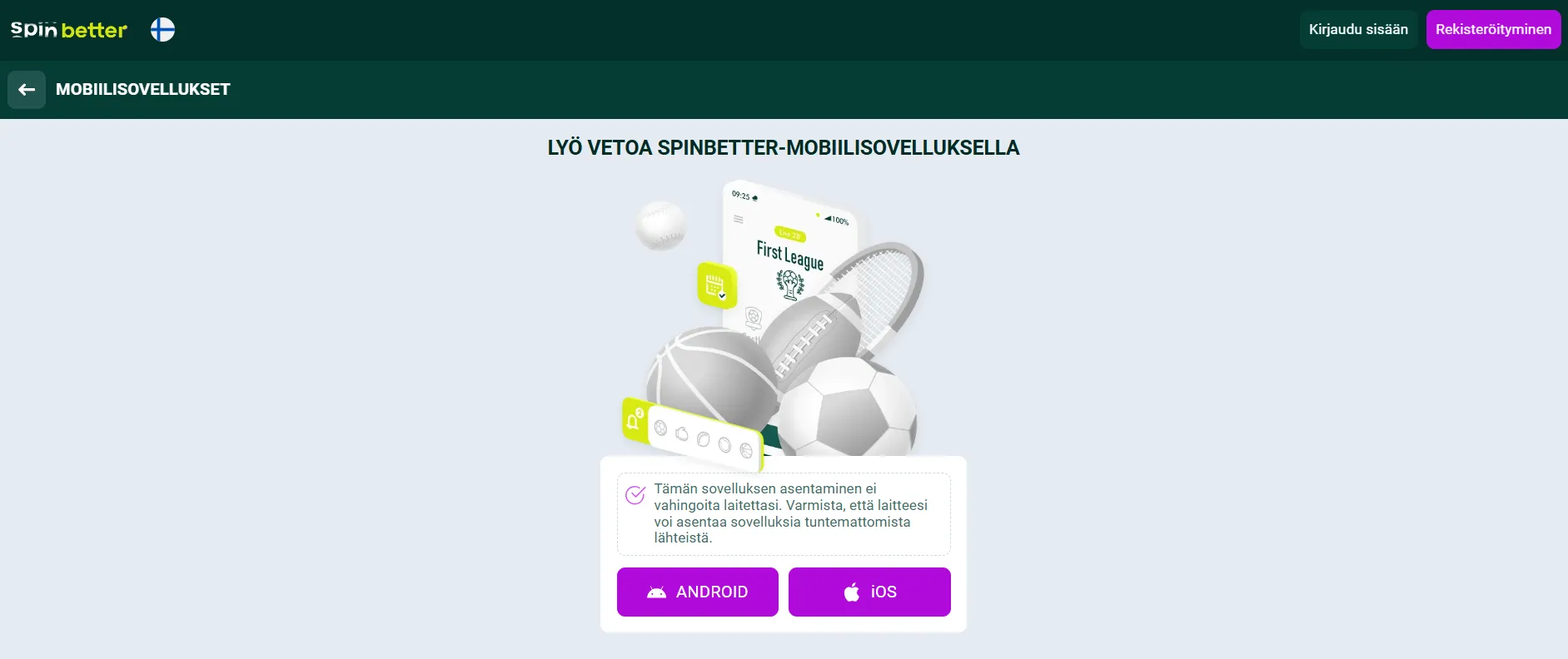 Suomalaiset kasinot -sovellukset Androidille ja iOS:lle erikoistarjouksella: 300 ilmaiskierrosta
